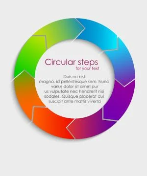 Circular progress steps Stock Illustration