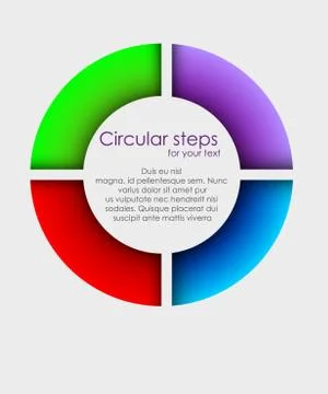 Circular progress steps Stock Illustration