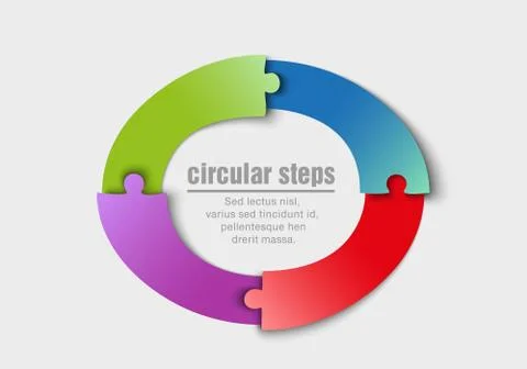 Circular progress steps Stock Illustration