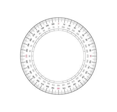 Circular Protractor Ring Measurement Ilustração Stock
