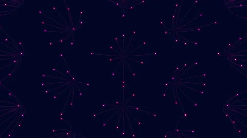 Circular purple and blue dot pattern on dark background Stock Footage 303529902