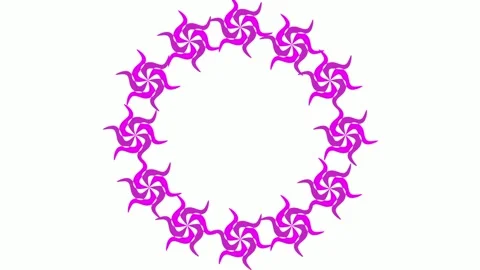 Circular purple flower frame animation Stock-Footage 242769509