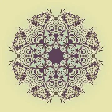 Circular purple pattern Stock Illustration