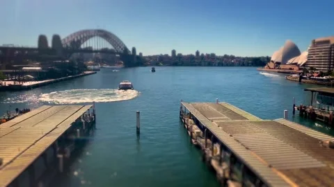 Circular Quay Timelapse - Harbour Bridge and Opera House Stock Footage 197727704