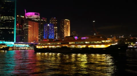 Circular quay vivid 2015 timelapse Stock Footage 51852297