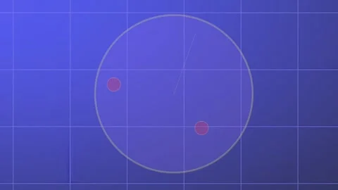 Circular Radar Animation with Moving Dots Stock Footage 315423625