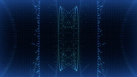 Circular Radar Style Tech Display Screen 스톡 동영상 262637987