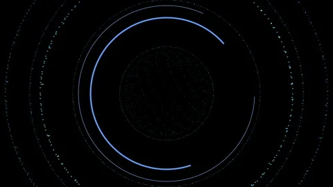 Circular Radar &amp; Tech Style Screen Stock-Footage 262638656