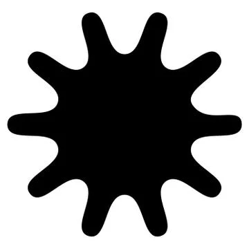 Circular, radial abstract element on white. Radiating shape with distortion Stock Illustration