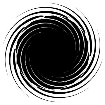 Circular, radial abstract element on white. Radiating shape with distortion 스톡 일러스트