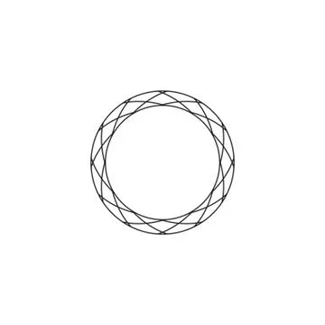 Circular, radial abstract geometric frame. Black and white radial vector frame. Stock Illustration