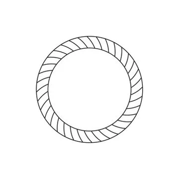 Circular, radial abstract geometric frame. Black and white vector frame. Stock Illustration