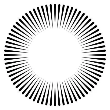 Circular radial frame of rays with abstract geometric symmetry Stock Illustration