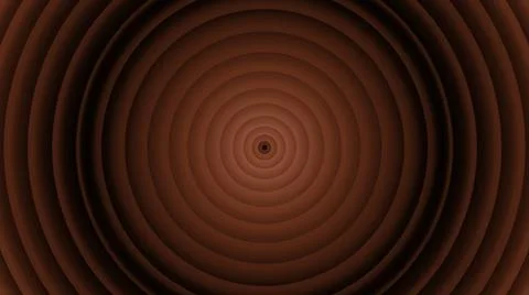 Circular radial hypnotic background, endlessly spreading circles around one dot Illustrazione stock