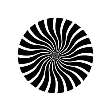 Circular, radiating abstract shape, motif. Stock Illustration
