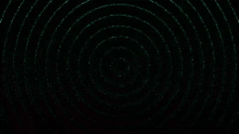 Circular Radiating pulse animation on black screen Stock Footage 283199864