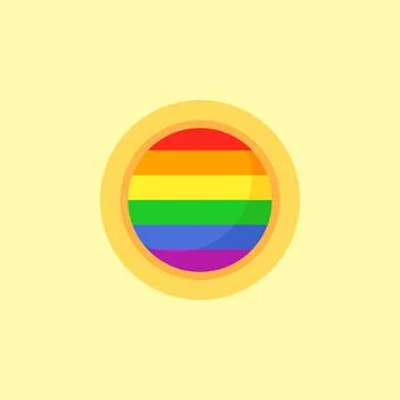 Circular Rainbow flag (LGBT) Stock Illustration