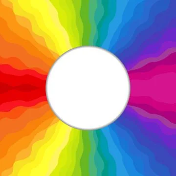 Circular rainbow frame Stock Illustration
