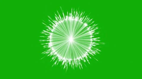 Circular rays pattern with plain green background Illustrazione stock