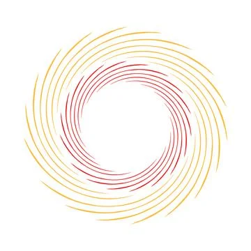 Circular Red and Gold Vortex Abstract Frame Stock Illustration