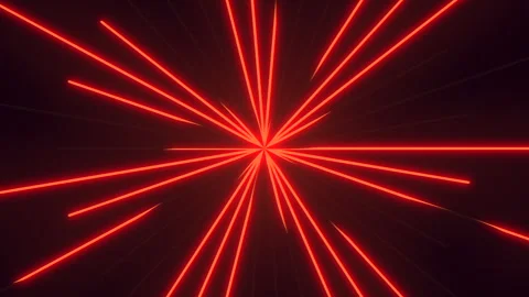 Circular red lines on black background dynamic pattern for design Stock Footage 303541456