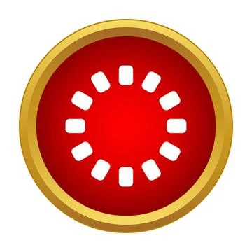 Circular red loading icon indicating waiting process イラスト素材