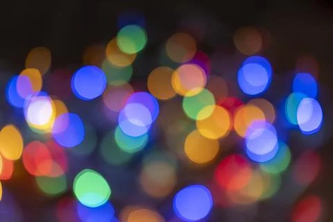 Circular reflections of Christmas lights Stock Photos