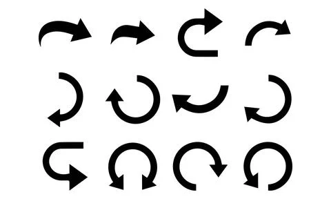 Circular Refresh and U-Turn Arrow Vectors Ilustración de archivo