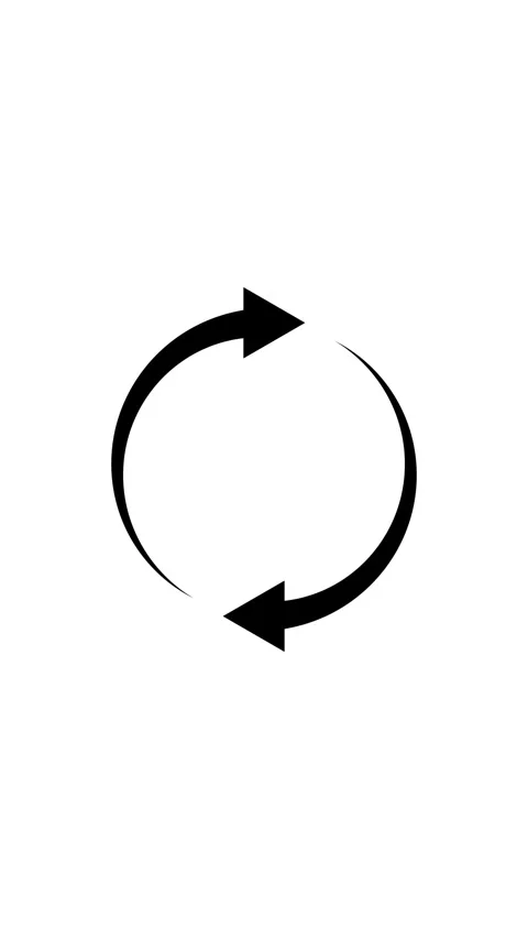 Circular Refresh Arrow Animation Loop Reload Sync Icon Minimal Video stock 332627278