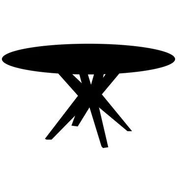 Circular restaurant table icon. Garden dinner table sign. Small dining desk. Stock Illustration