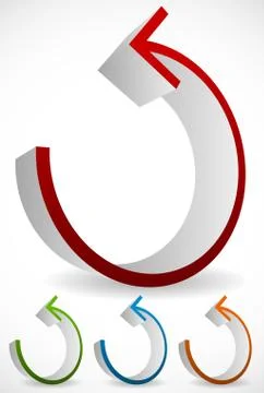 Circular, reverse arrow Stock Illustration