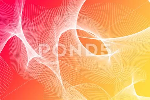 Circular Ribbon Design With Gradient Background And Sparkling Light Effects PSD-sjabloon