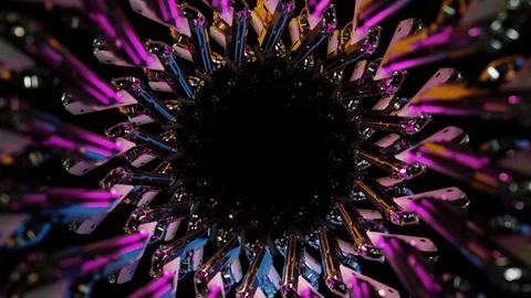 Circular Of Rifles Forming Deep Tunnel Illustrazione stock