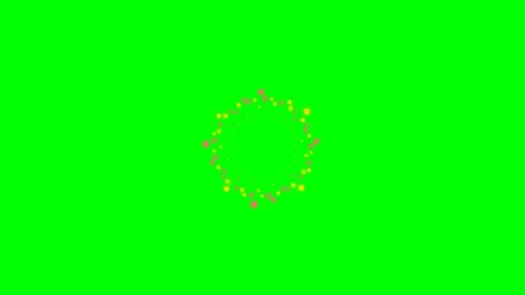 A circular ring of colorful small dots forming a glowing particle effect Stock-Footage 340903889