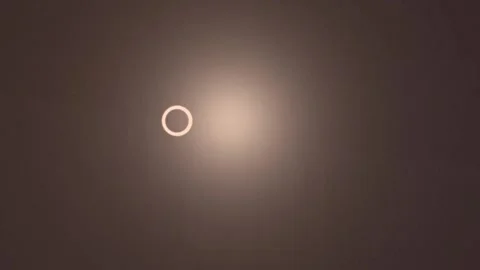 Circular Ring Floating in Dim Ambient Light Stock Footage 327601213