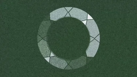 Circular ring forms with geometric patterns. classical rotate round noise Stock Footage 335350349
