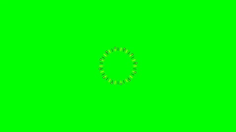 A circular ring of small cartoon bird icons centered on a vibrant green bac.. Stock Footage 340265021