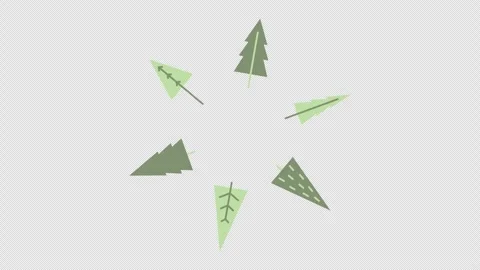 Circular ring with spruce trees. Stock Footage 251283118