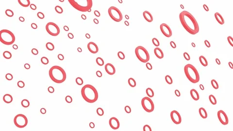 Circular rings animated background, red colored 3d render template Stock Footage 165850179