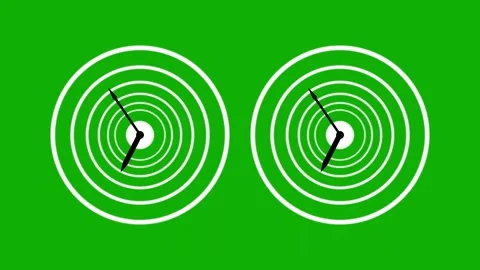 Circular rings IN n OUT motion on green screen Stock Footage 340015609