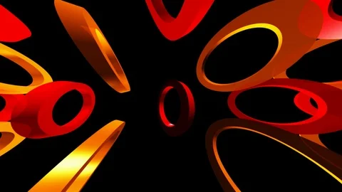 Circular rings ornament Video stock 97150666