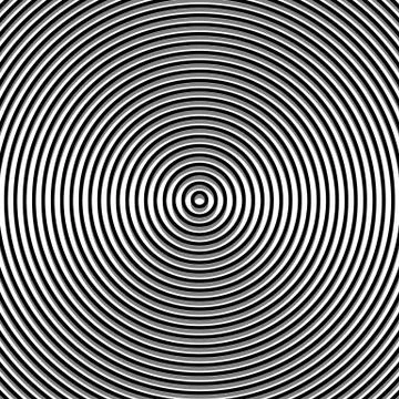 Circular ripple pattern, concentric circles, rings abstract geometric illustr Stock Illustration