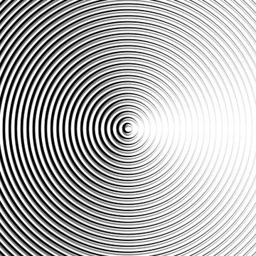 Circular ripple pattern, concentric circles, rings abstract geometric illustr Stock Illustration
