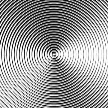 Circular ripple pattern, concentric circles, rings abstract geometric illustr Stock Illustration