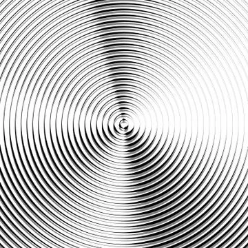 Circular ripple pattern, concentric circles, rings abstract geometric illustr Stock Illustration
