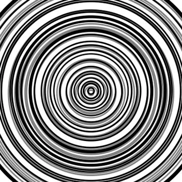 Circular ripple pattern, concentric circles, rings abstract geometric illustr Stock Illustration