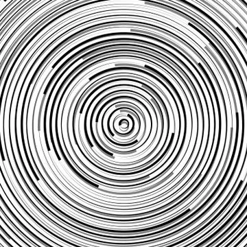 Circular ripple pattern, concentric circles, rings abstract geometric illustr 스톡 일러스트