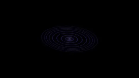 Circular ripples in dark space create a wave effect Stock Footage 339090825