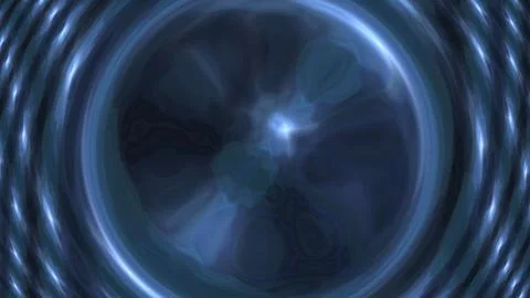 Circular ripples glow softly in deep blue Stock Illustration