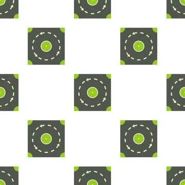 Circular road pattern seamless vector Illustrazione stock